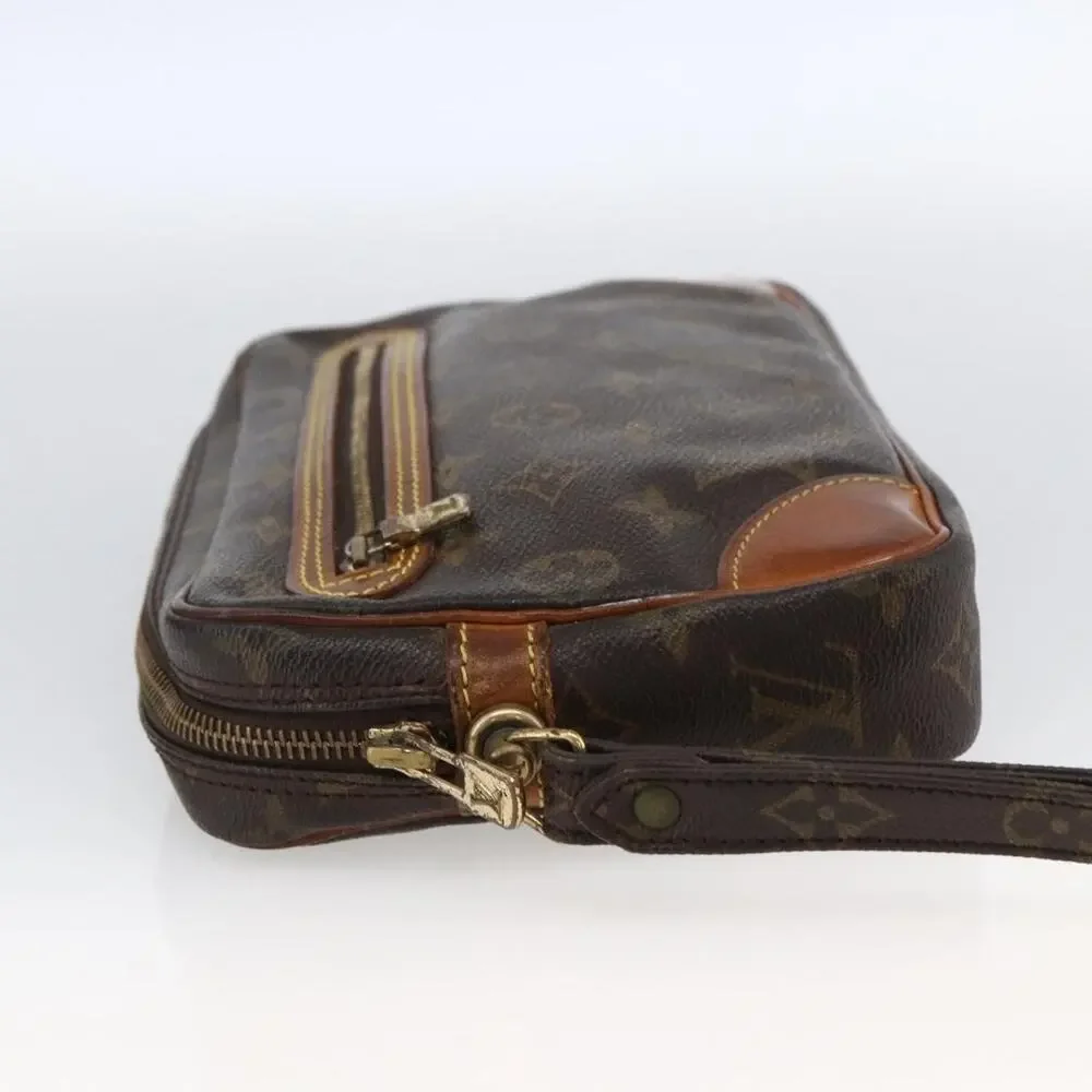 Louis Vuitton Monogram Marly Dragonne GM Clutch Bag Brown